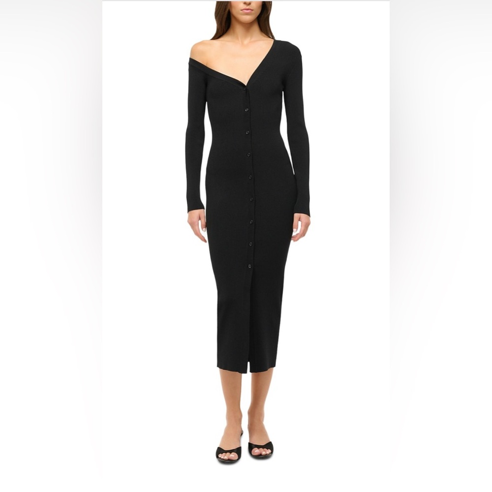 STAUD Craftsman Long Sleeve Button-Down Dress